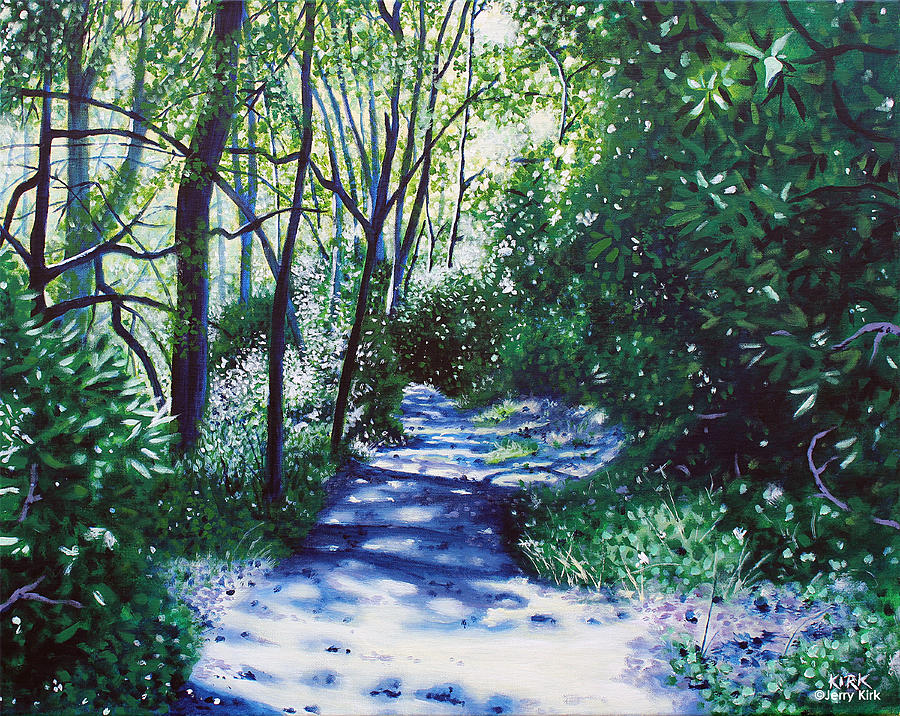 Tree Painting - There Be Light Around The Bend by Jerry Kirk
