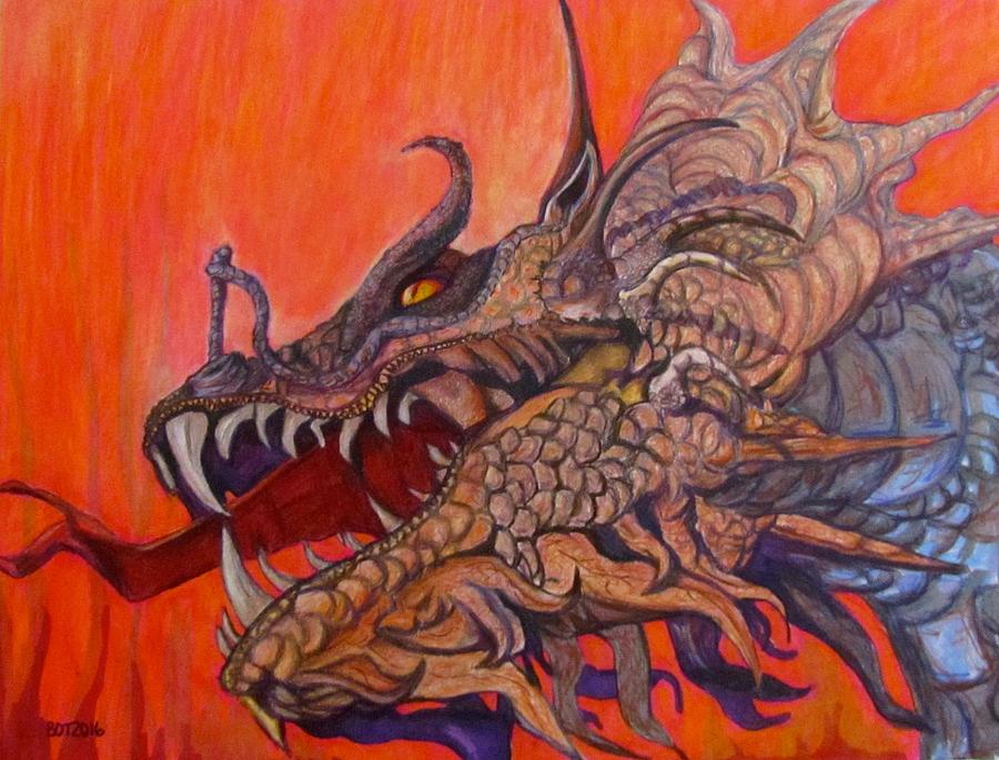 There Once Were Dragons Painting by Barbara OToole