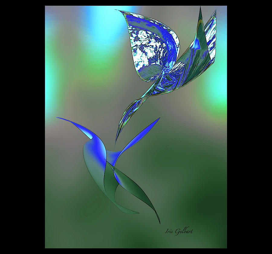 There will be Blue Birds over Digital Art by Iris Gelbart
