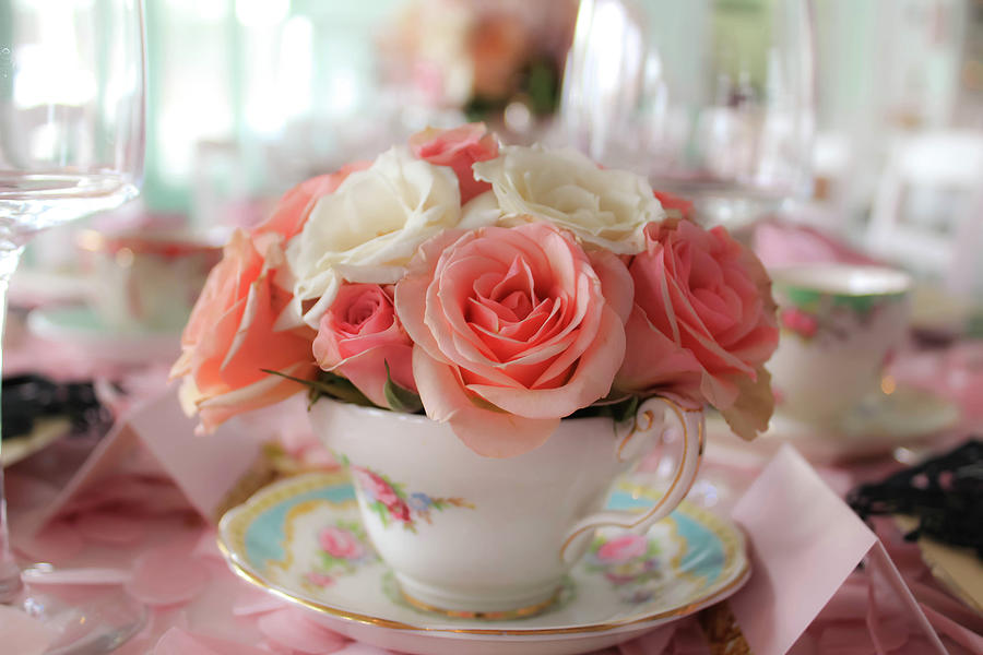 Teacup Roses Photograph by Alison Frank