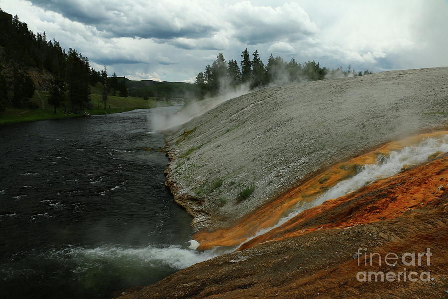 Thermal Geyser Runoff Into Firehole River Photograph by Christiane Schulze Art And Photography