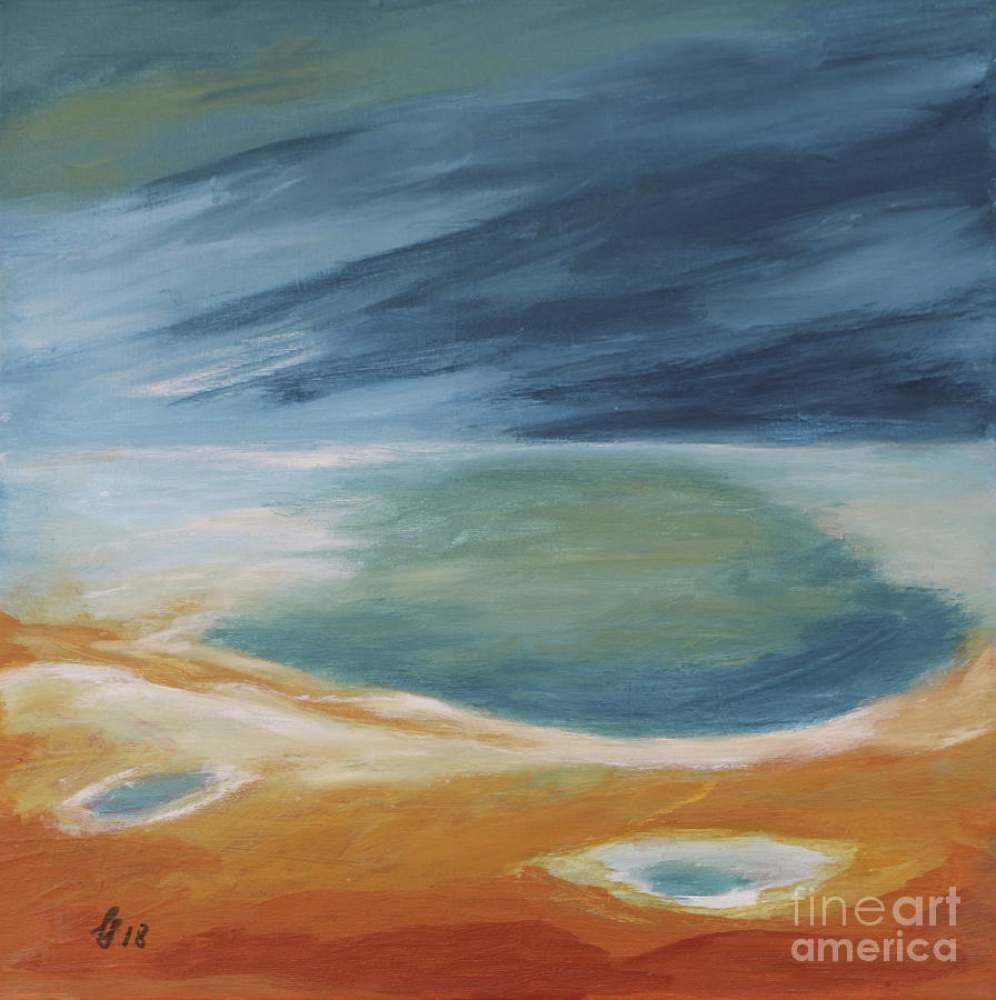 Thermal Spring Landscape Painting by Christiane Schulze Art And Photography