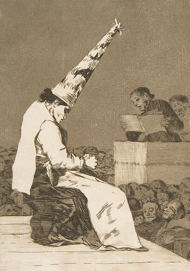 These specks of dust Relief by Francisco Goya