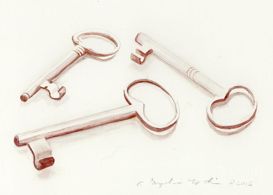 These Three Keys Painting by Jackie Irwin