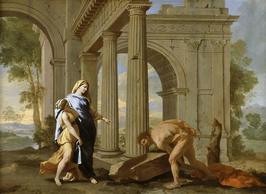 Theseus Finds His Fathers Sword Painting by Nicolas Poussin