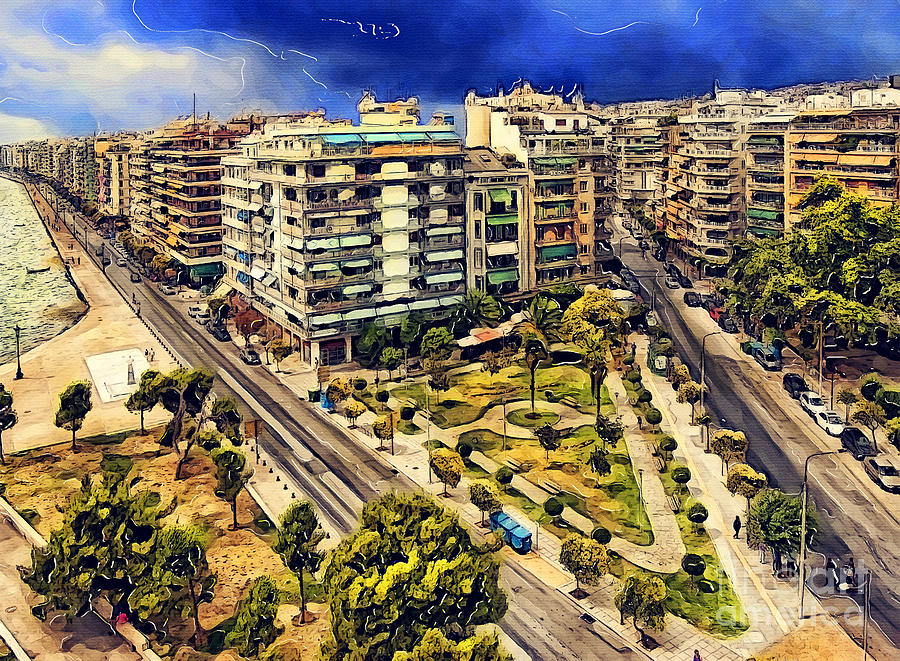 Thessaloniki Watercolor Painting
