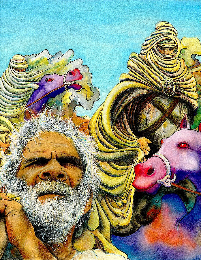 Fantasy Painting - They Came From The West... by Michael Hudak Fantasy Painting - They Came From The West... by Michael Hudak
