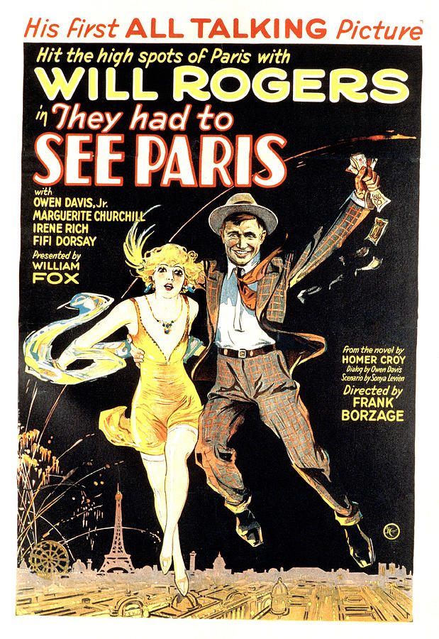 They Had To See Paris, Will Rogers Photograph by Everett They Had To See Paris, Will Rogers Photograph by Everett