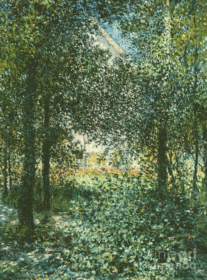 Claude Monet Painting - Thicket  The House of Argenteuil by Monet by Claude Monet