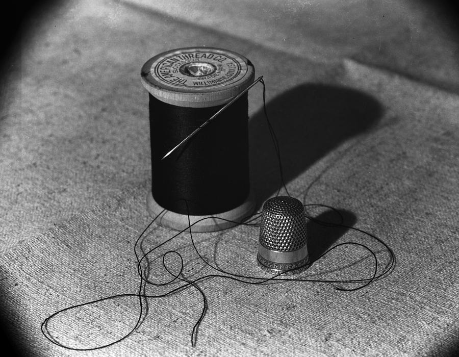 Black And White Photograph - Thimble and Thread by Daniel Napoli 