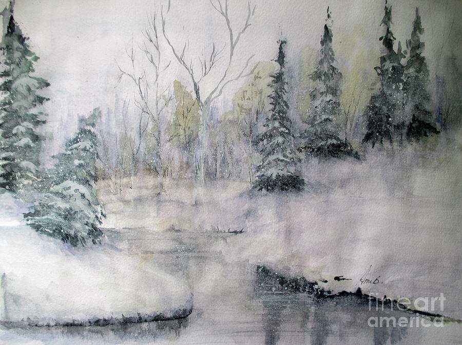 Thin Ice Painting by April McCarthy-Braca