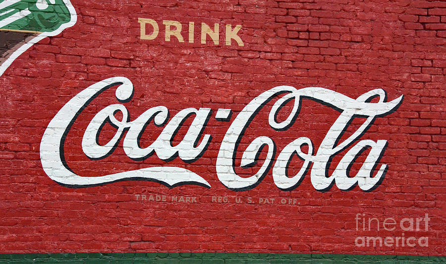 Sign Photograph - Things Go Better With Coke in Visalia CA by Debby Pueschel