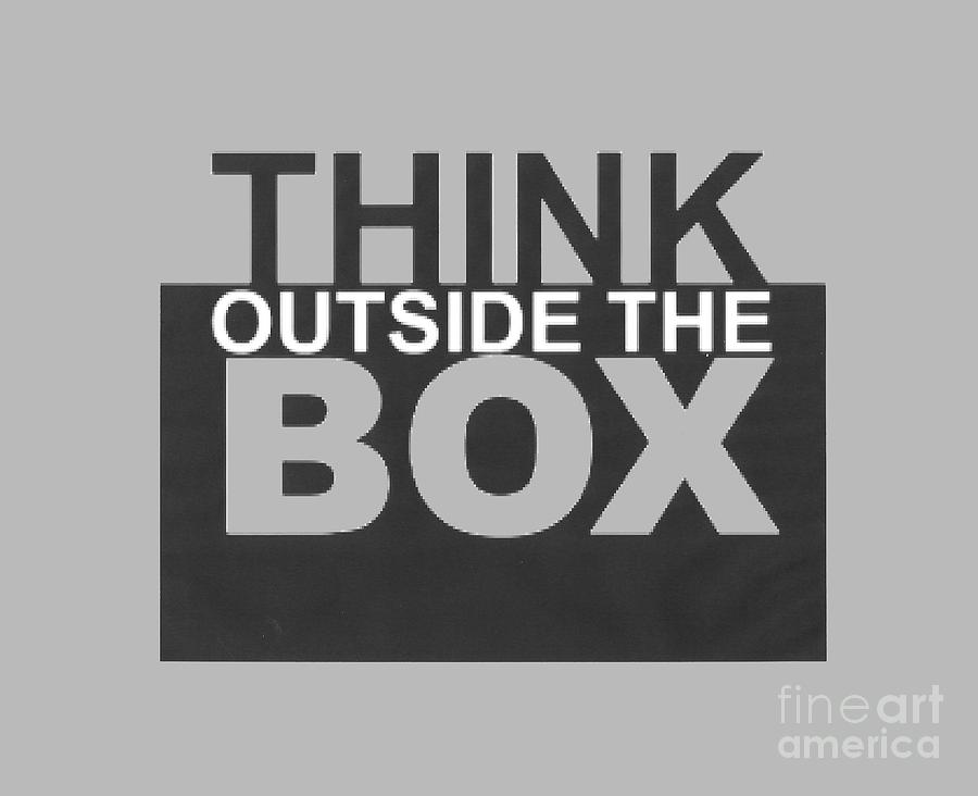 Think Outside the Box T-shirt Painting by Herb Strobino