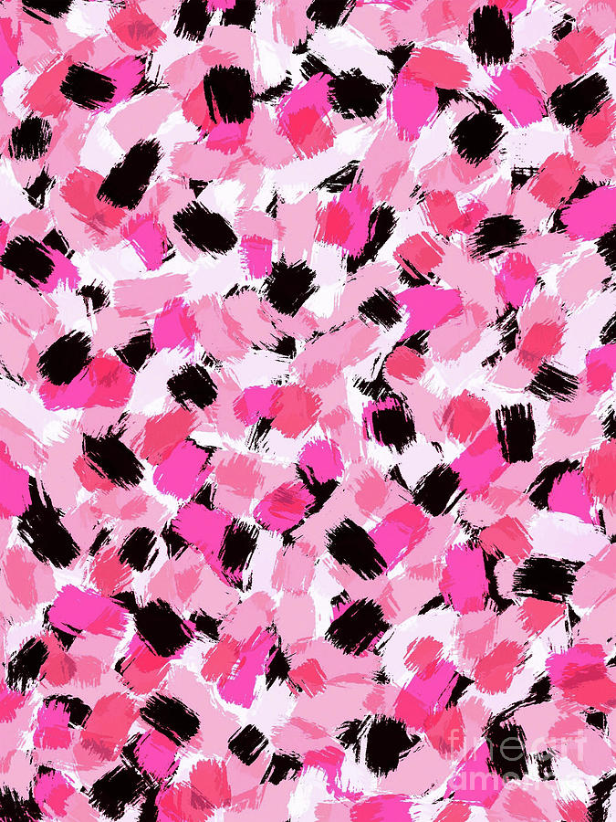 Brushstroke Painting - Think Pink by Lisa Raymond
