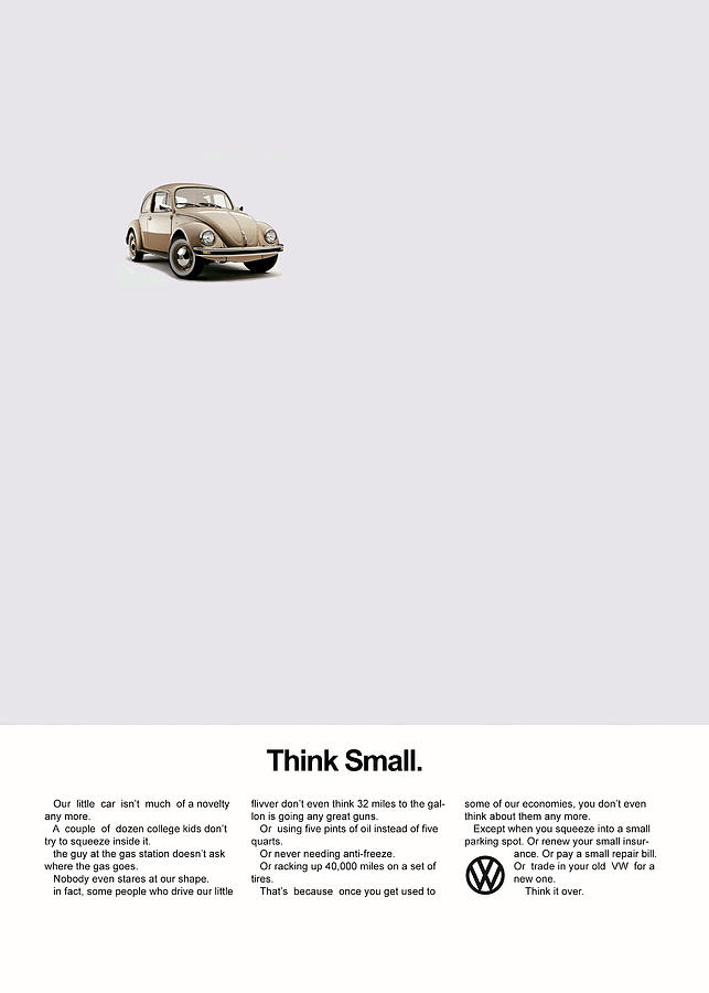 Car Photograph - Think Small by Mark Rogan