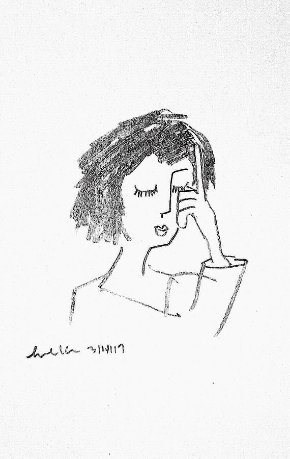 Thinking about Art Drawing by Hae Kim