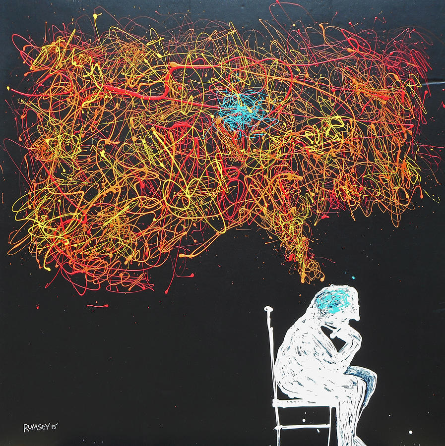 Thinking Man Painting by Rhodes Rumsey