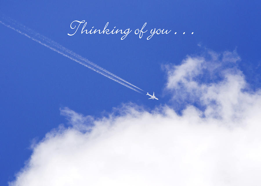 Thinking of You from Across the Miles Airplane Photograph by Christina Rollo