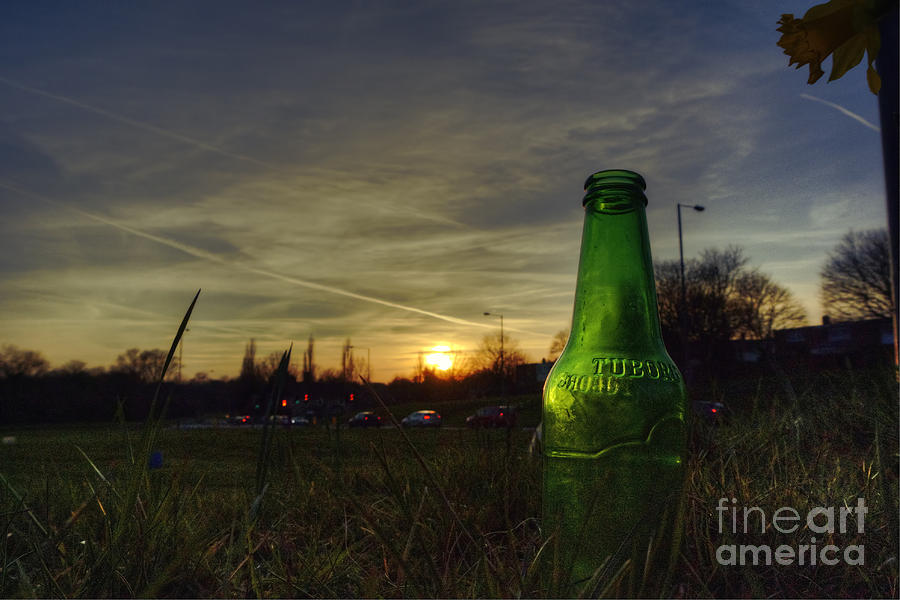 Sunset Digital Art - Third Avenue Bottle Sunset by Nigel Bangert