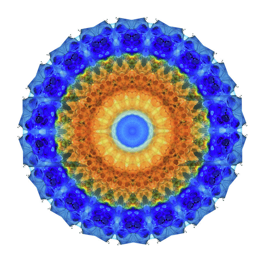 Pattern Painting - Third Eye Mandala Art by Sharon Cummings by Sharon Cummings