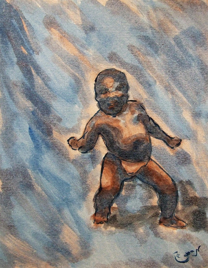 Third World Baby Meme Reddit Painting by M Zimmerman