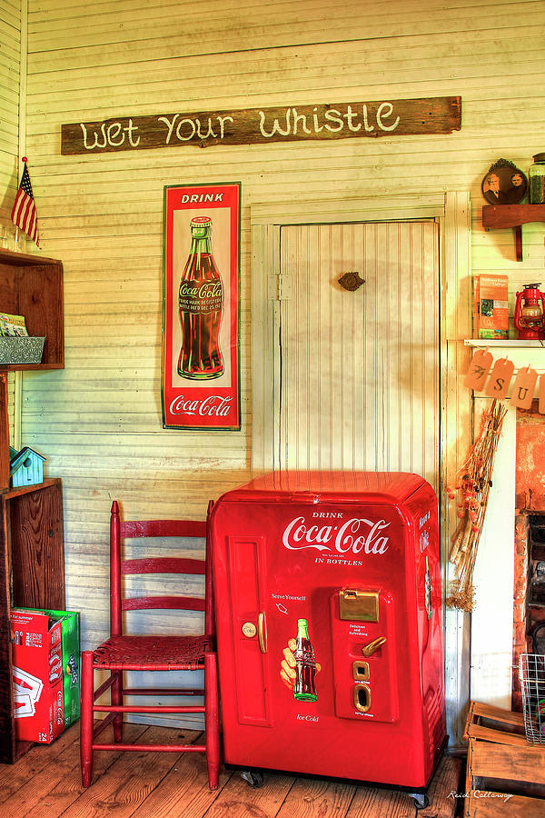 Coca-Cola The Thirst-Quencher Old Coke Machine Signage Art Photograph by Reid Callaway