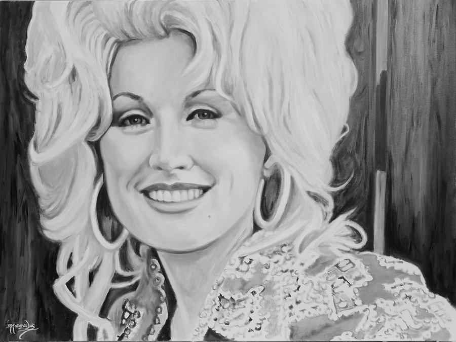 Dolly Parton Painting - This Dumb Blonde Aint Nobodys Fool - Dolly Parton by Maria Modopoulos