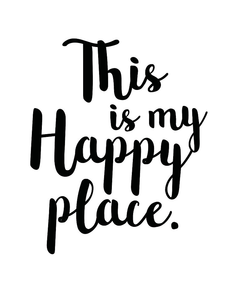 Black And White Mixed Media - This is my happy place by Studio Grafiikka