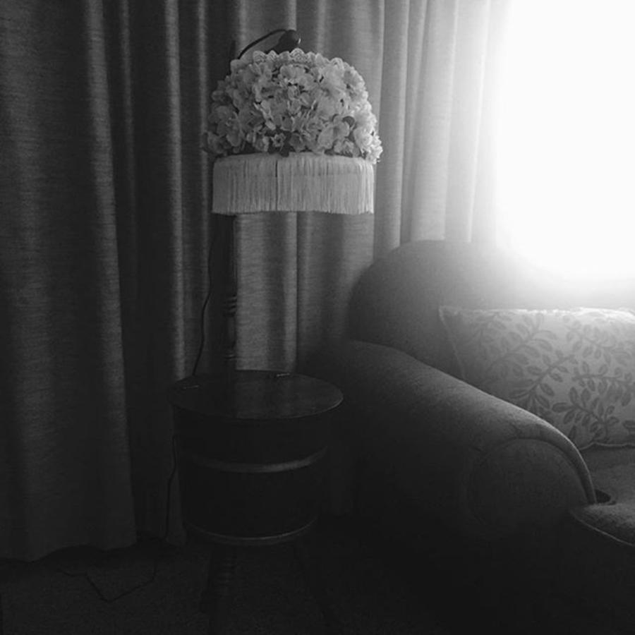 Vintage Photograph - A Lamp Stand for my Memories by Gabrielle Coleman