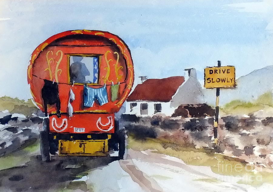 Whats your hurry ? Painting by Val Byrne