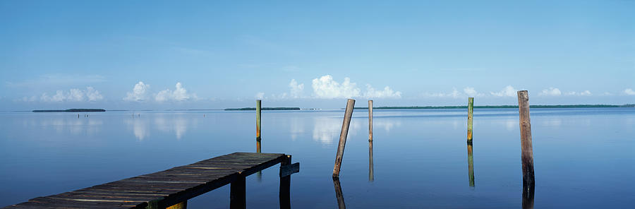 Pier Photograph - This Is The Morning View Of Pine Island by Panoramic Images