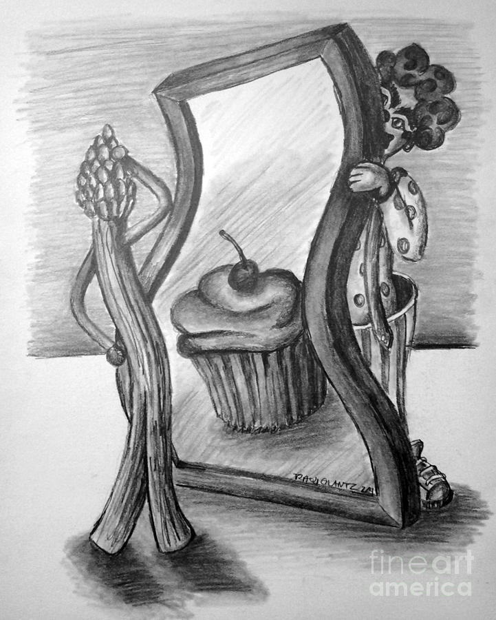 Mirror View Sketch - Wedding Dress Ink