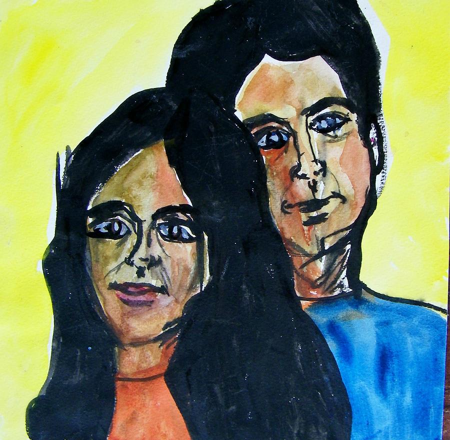 This is Us--Thanks to Mark Knopfler and Emmy Lou Harris Painting by Judith Redman