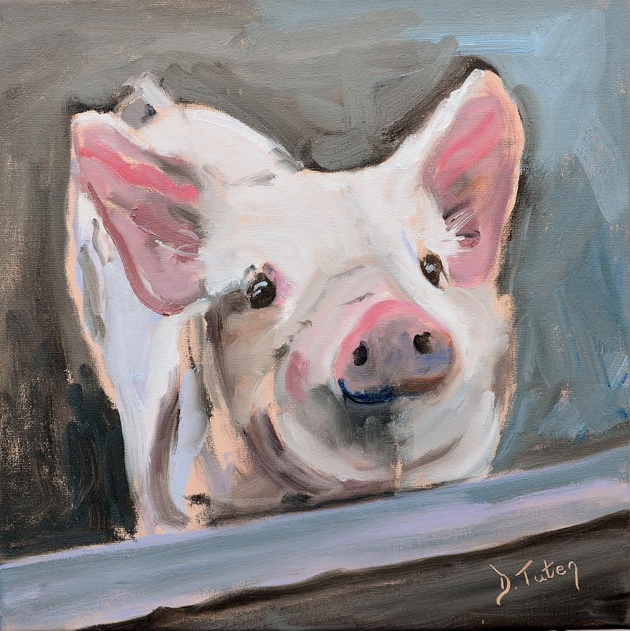 This Little Piggy Painting by Donna Tuten