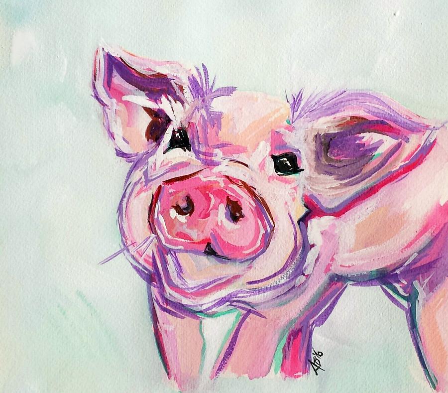 This Little Piggy Painting by ReChic Studio