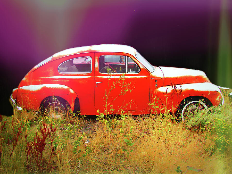 This old car stylized  Digital Art by Cathy Anderson