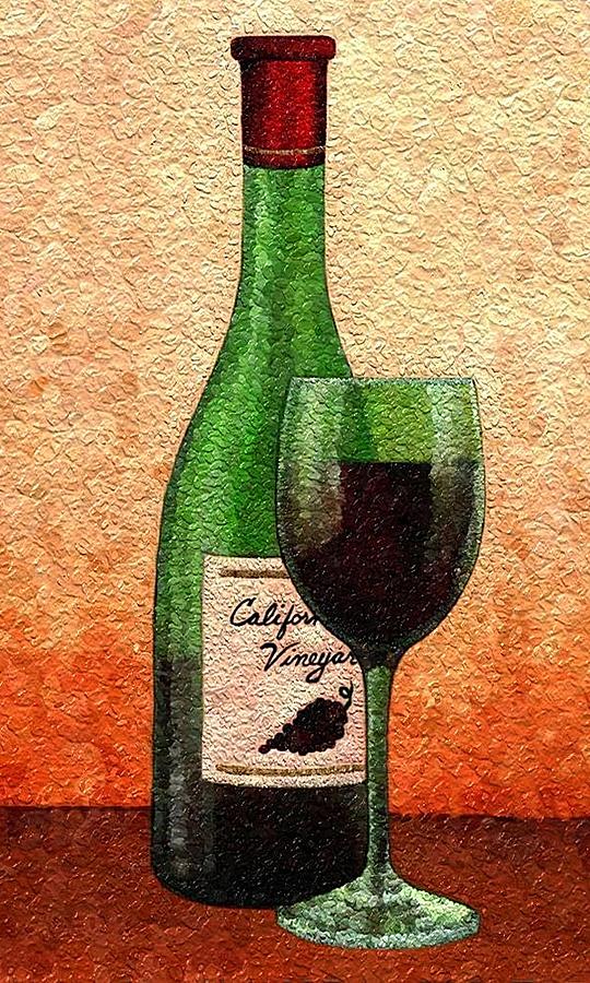This Wine Has Texture Digital Art by Terry Mulligan