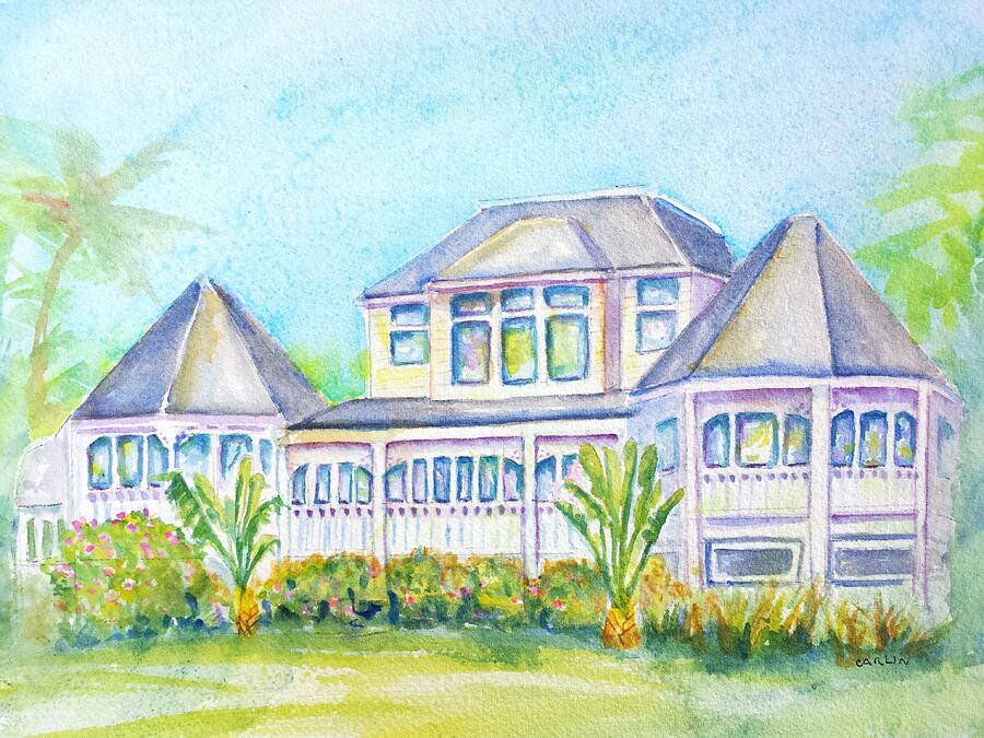 Thistle Lodge Casa Ybel Resort  Painting by Carlin Blahnik CarlinArtWatercolor