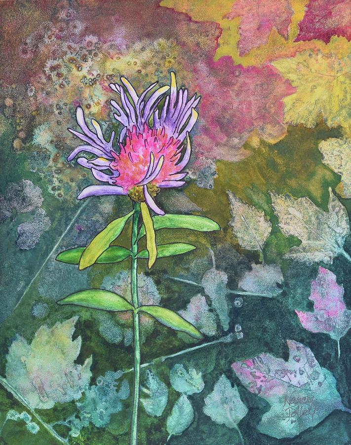 Thistle Painting by Nancy Jolley