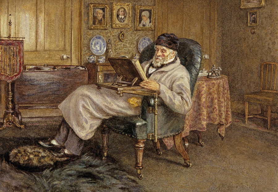 Thomas Carlyle. Historian and essayist Drawing by Helen Allingham