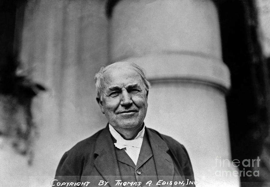 Thomas Edison Photograph - Thomas Edison 1914 by Sad Hill - Bizarre Los Angeles Archive Thomas Edison Photograph - Thomas Edison 1914 by Sad Hill - Bizarre Los Angeles Archive