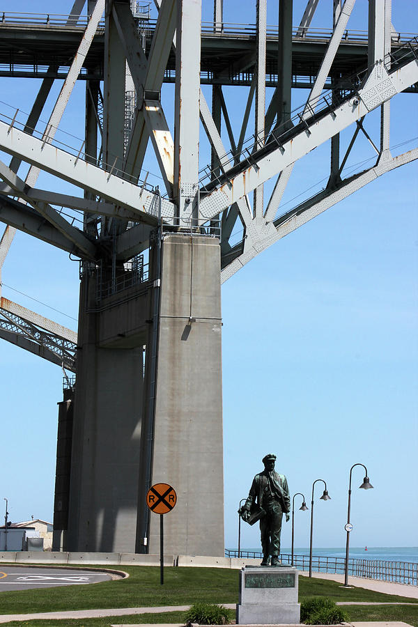 Thomas Edison and Blue Water Bridge 3 Photograph by Mary Bedy