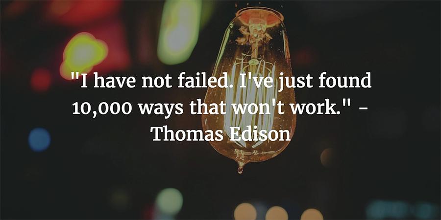Inspirational Photograph - Thomas Edison Quote by Matt Create