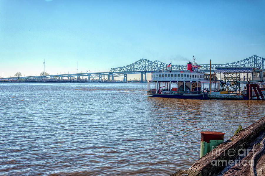Thomas Jefferson Ferry on the Mississippi-NOLA Photograph by Kathleen K Parker