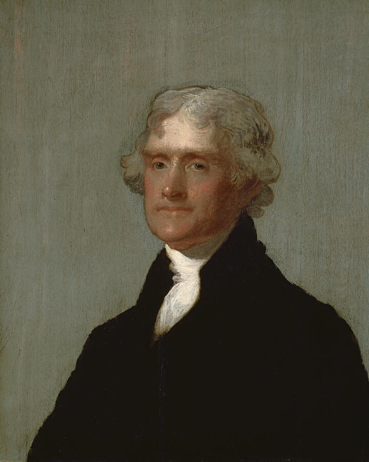 Thomas Jefferson, from 1805-1821 Painting by Gilbert Stuart