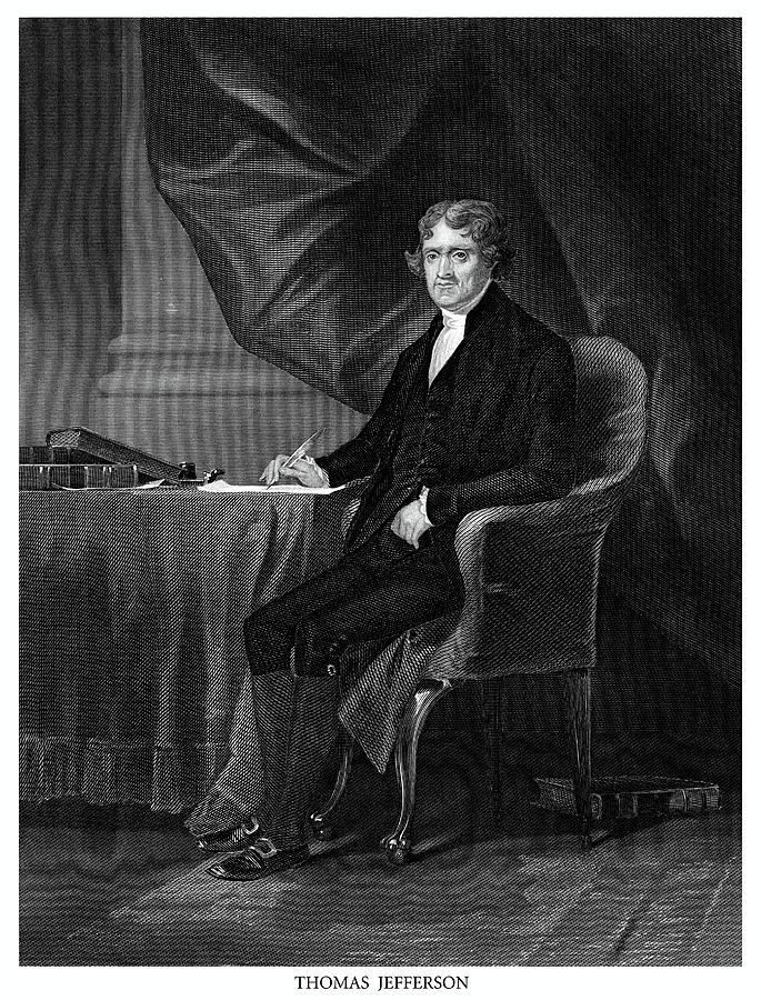 Thomas Jefferson Painting by Historic Image