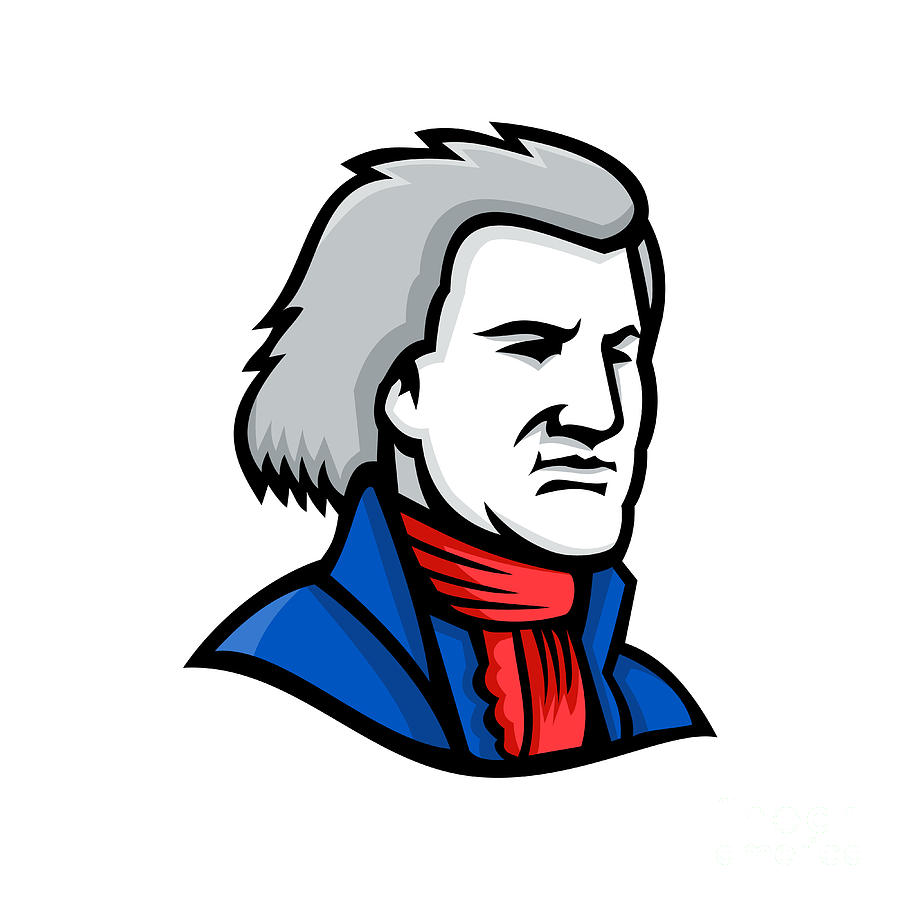 Thomas Jefferson Mascot Digital Art