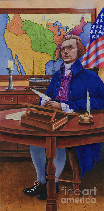 Thomas Jefferson Painting by Michael Frank