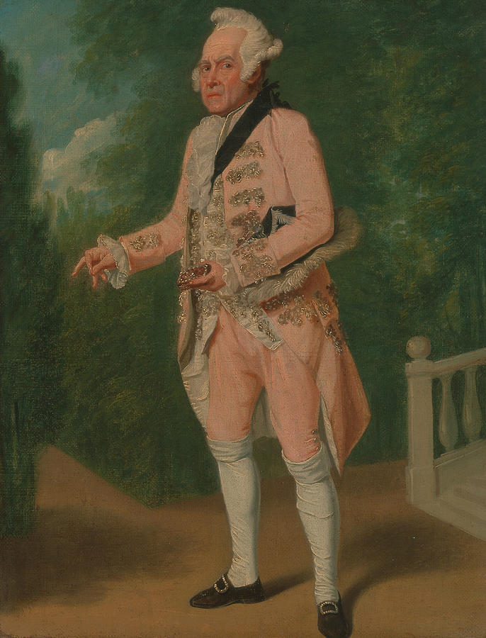 Thomas King in The Clandestine Marriage by George Colman and David Garrick Painting by Samuel de Wilde