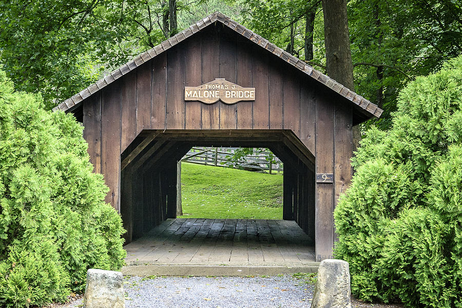 Thomas Malon Covered Bridge Photograph by Jack R Perry